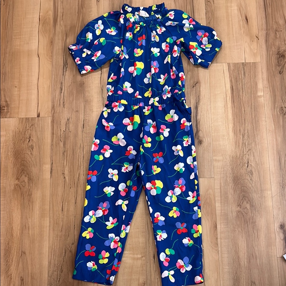 Floral Jumpsuit in Vibrant Blue